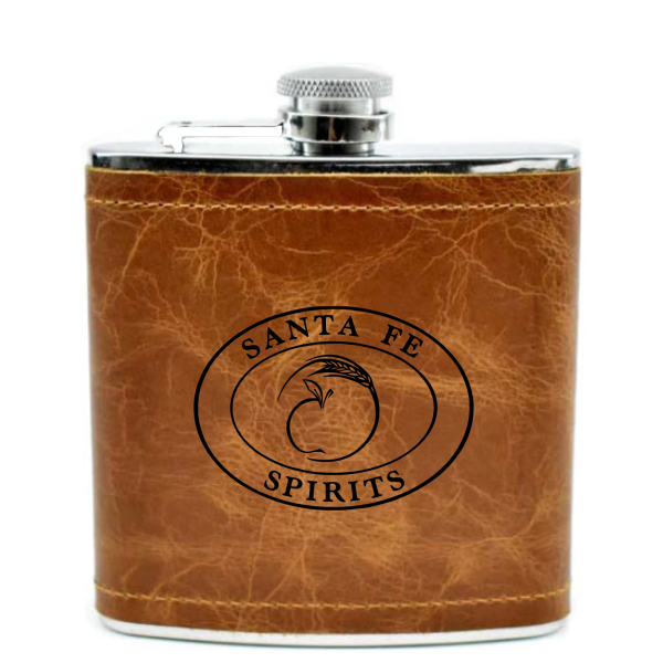 Santa Fe Spirits Aged Leather 6oz flask