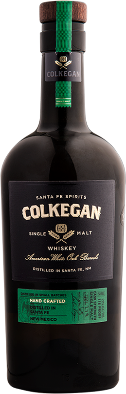 Colkegan Cask Strength Single Malt Whiskey bottle